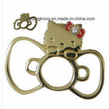 Custom Metal Plate with Printed Logo, Zinc Alloy, Diecasting, Hangbag Accessories